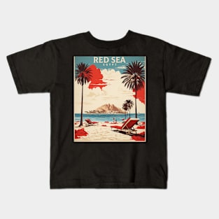 Red Sea Beaches Egypt Vintage Poster Tourism Kids T-Shirt